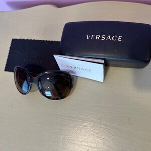 Versace Amber Havana MOD.4243 Oversized Sunglasses